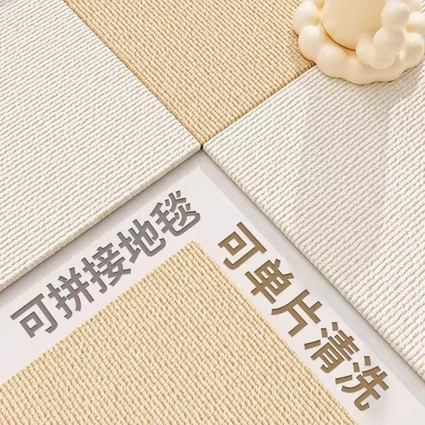 Wholesale splicing carpet self-adhesive children's room formaldehyde-free thickened climbing mat removable and washable cream wind bedroom non-slip mat