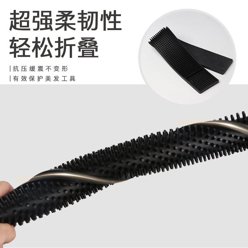 Silicone curling iron heat insulation pad, hair straightener comb anti-scalding pad, hair straightener storage bag, portable curling iron heat insulation cover
