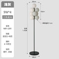 Nordic grape floor lamp - stylish and luxurious ambient lighting for living room, sofa side, bedroom bedside, with flocked globe shade