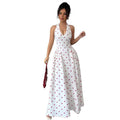 New arrivalfashion cross-border heart suspender pajamas for women casualsexybowstie back waist dress