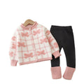 Girls' sweater and leggings set -  autumn/winter new collection - baby girl crewneck sweater and sharkskin leggings set