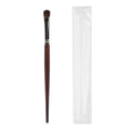 (clearance sale) premium copper ferrule faux sandalwood wool eyeshadow brush + opp packaging (with logo)