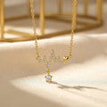 Japanese and korean popular copper inlaid zirconium full diamond electrocardiogram necklace for women accessible luxuryniche stylefashionelegant titanium steel clavicle chain jewelry