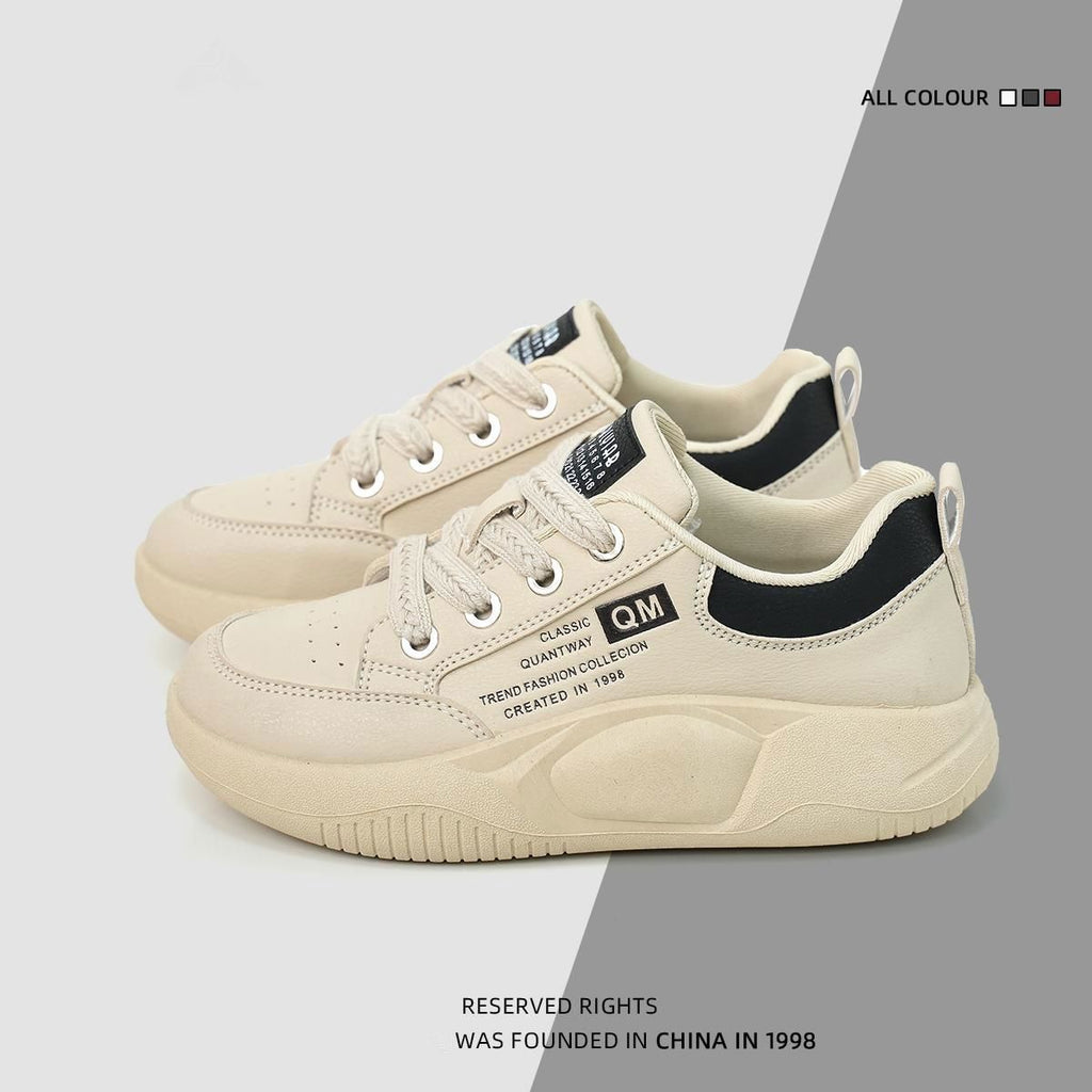 Dad sports shoes 2024 spring and autumn new versatile casual non-slip stepping on shit soft-soled white shoes popular women's shoes