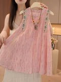 Girls' summer dress  new floral chic dress little girl princess style super fairy sleeveless sundress