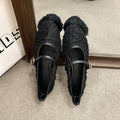 embroidered pearl loafers - women's soft leather breathable casual flats - retro chinese style flat heel plus size mesh shoes