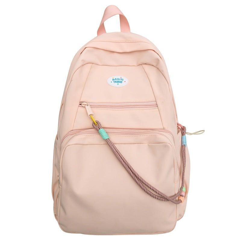 New personalized pain layer dual-purpose schoolbag large-capacity solid color removable pain bag primary school students middle school students backpack