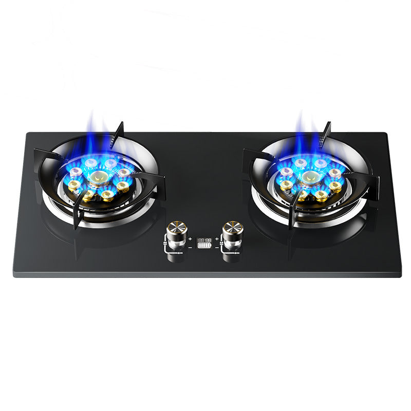 Gas stove double stove gas stove for home fierce fire stove embedded natural gas liquefied gas stove 2024new arrival wholesale