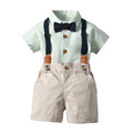 K-style children's clothing summernew arrival boys shirt gentleman suit overalls children's day performance clothes boys birthday dress