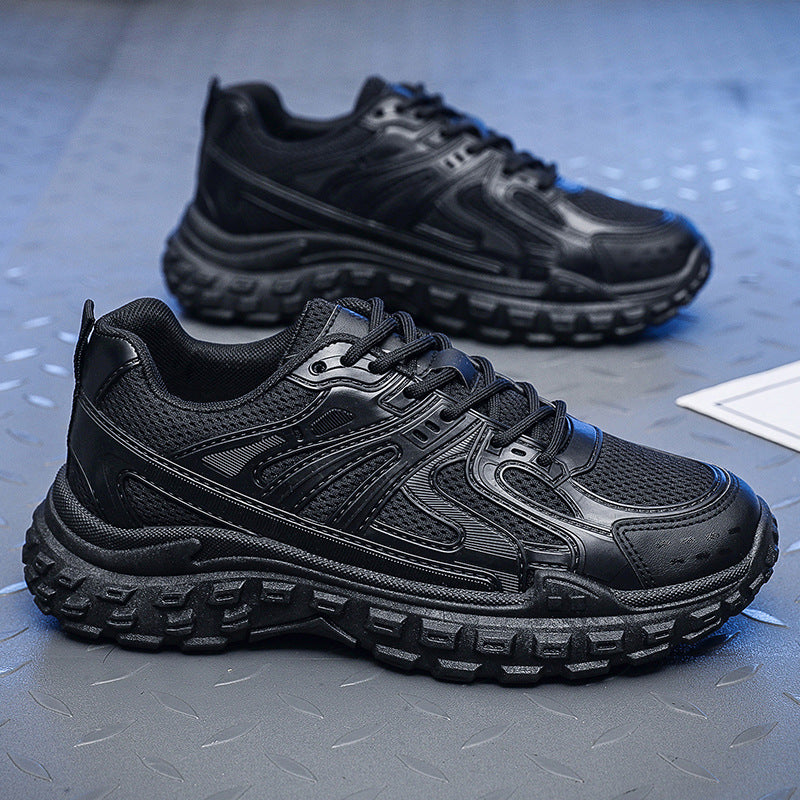 Dad shoes 2025 spring mesh breathable wear-resistant casual shoes anti-slip tire sole athletic running shoes cross-border men's footwear
