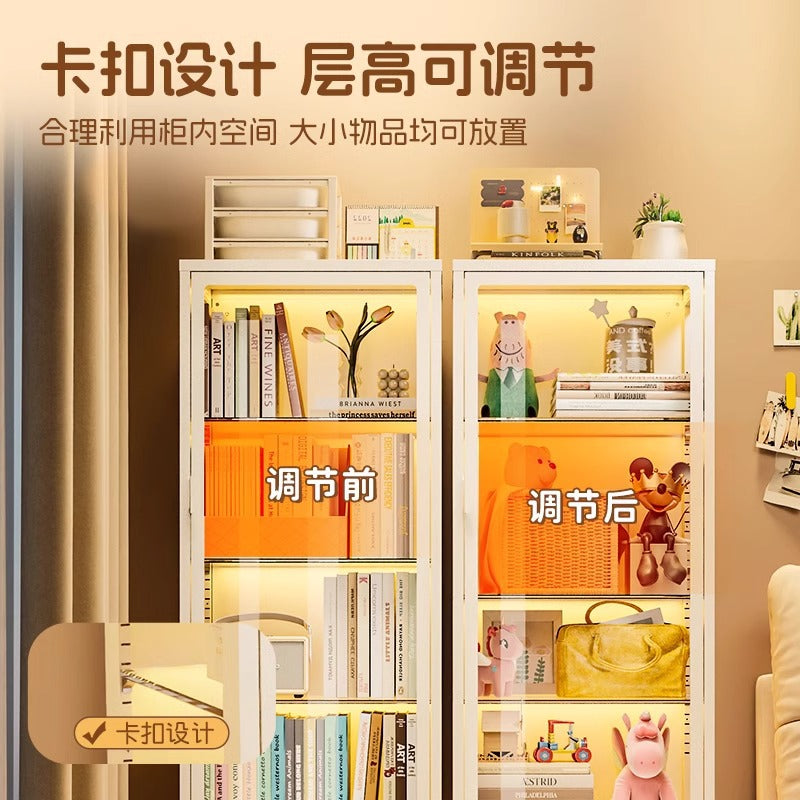 Glass display cabinet, hand cabinet, steel dustproof transparent model storage cabinet, pain cabinet, toy storage cabinet, display bookcase