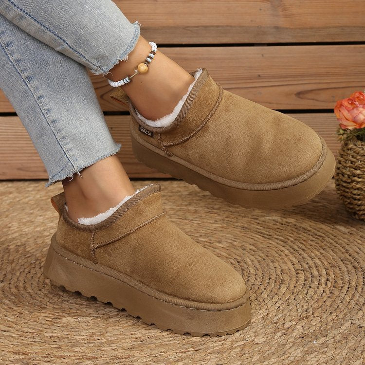 Plus size women's snow boots for export - new autumn/winter  collection: thick-soled, fleece-lined, extra thick, warm cotton shoes for women