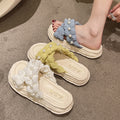 2026 new fairy style platform chunky sole dissolving shoes beach sandals ins pearl slides women's outdoor wear
