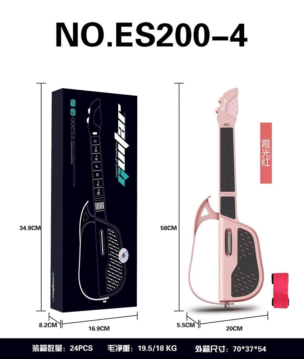 new children's smart stringless guitar stackable bluetooth connected bass music enlightenment instrument toy for boys and girls