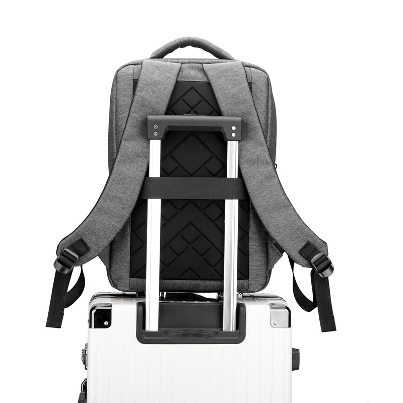 New business trip leisure large capacity computer bag men and women backpack USB temperament commuting can print logo