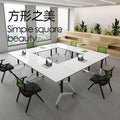 Desk trapezoidal foldable training table and chair combination patchwork bench conference table training room desk movable classroom