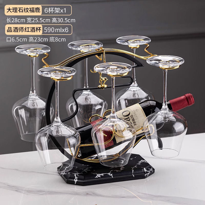 Creative wine glass rack ornament set - new home bar stemware holder, upside down wine glass rack, premium wine rack, barware