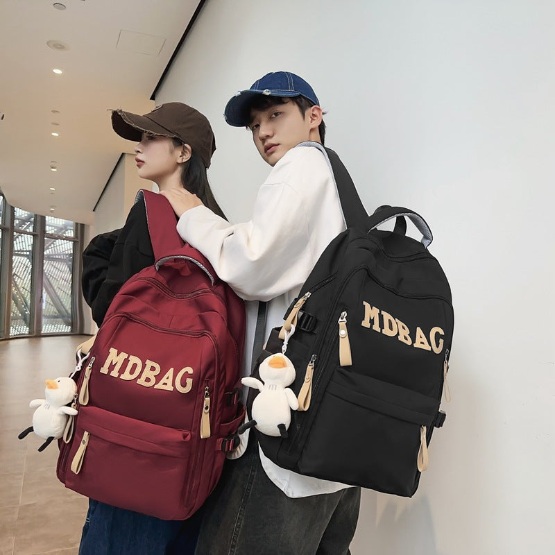 School bag large capacity female strong and durable high school junior high school students fashion versatile casual large backpack new