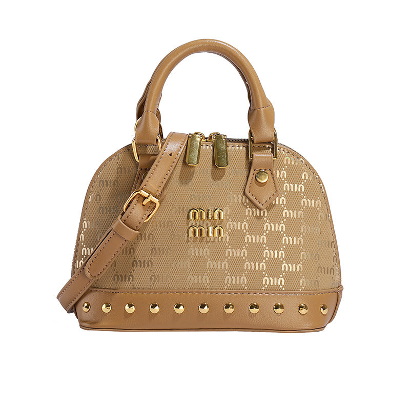 Foreign trade European and American retro shoulder shell bag women's bag high sense versatile handbag foreign style fashion printed messenger bag
