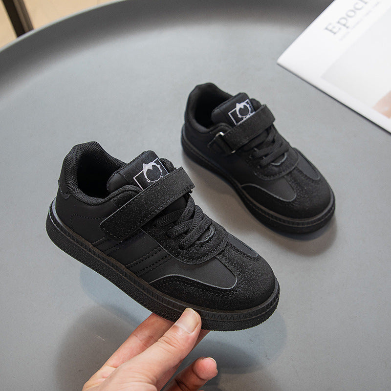 Children's sports shoes 2025 spring and autumn new boys versatile non-slip breathable student board shoes children's soft-soled German training shoes