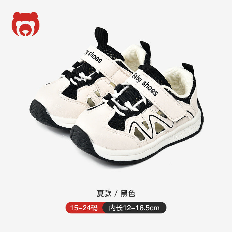 Baby sandals for boys, summer first walker shoes, 0-1-2 years old infant anti-slip soft sole mesh shoes for babies and toddlers, baby girl shoes