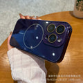 Apple 16promax electroplated ice-like ag glass thin ring magnetic phone case suitable for iphone15/14 cross-border