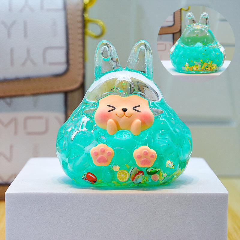 oversized three-dimensional quicksand KIKI shopping mall blind box figure desktop ornament car pendant DIY jewelry accessories