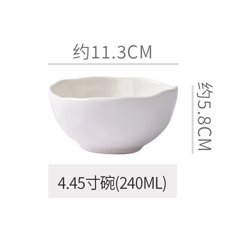 Creative ceramic special-shaped bowls, plates and tableware combination stylishclassy sense kiln-turned ceramic plate western food steak plate