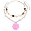 Natural gravel necklace wholesale fashion cross-border jewelry women's bohemia simple fashion ocean shell sweater chain