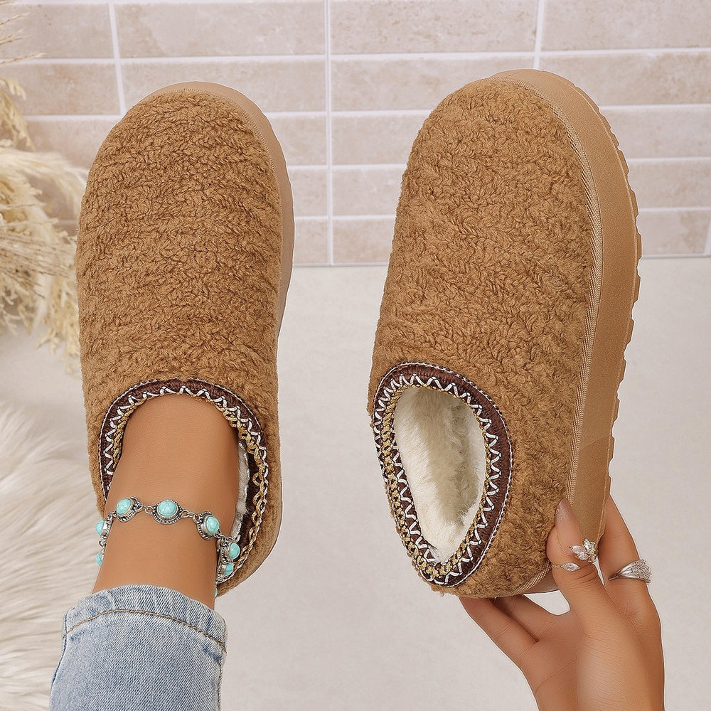 Wholesale women's plus size snow boots: new winter collection - fleece lined, extra thick, warm, platform, height increasing, furry cotton boots and shoes