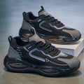 Air cushion men's shoes 2026 spring new sports trendy leather running shoes black warrior waterproof casual student trendy shoes