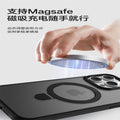 Magnetic lens protector case with kickstand for iphone 16, apple 17 pro, skin-feel matte hard case