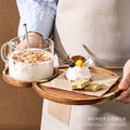 Ins-style acacia wood tray water cup set - perfect for snacks, afternoon tea, or solo dining. creative solid wood serving platter