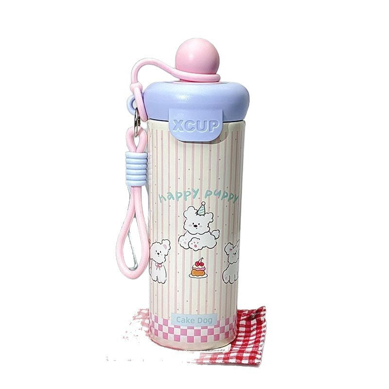 Ready-to-ship, high-demand, aesthetically pleasing floating ball water bottle. made with 316 stainless steel, this insulated tumbler is perfect for students. large capacity, cartoon-style, and irresistibly cute
