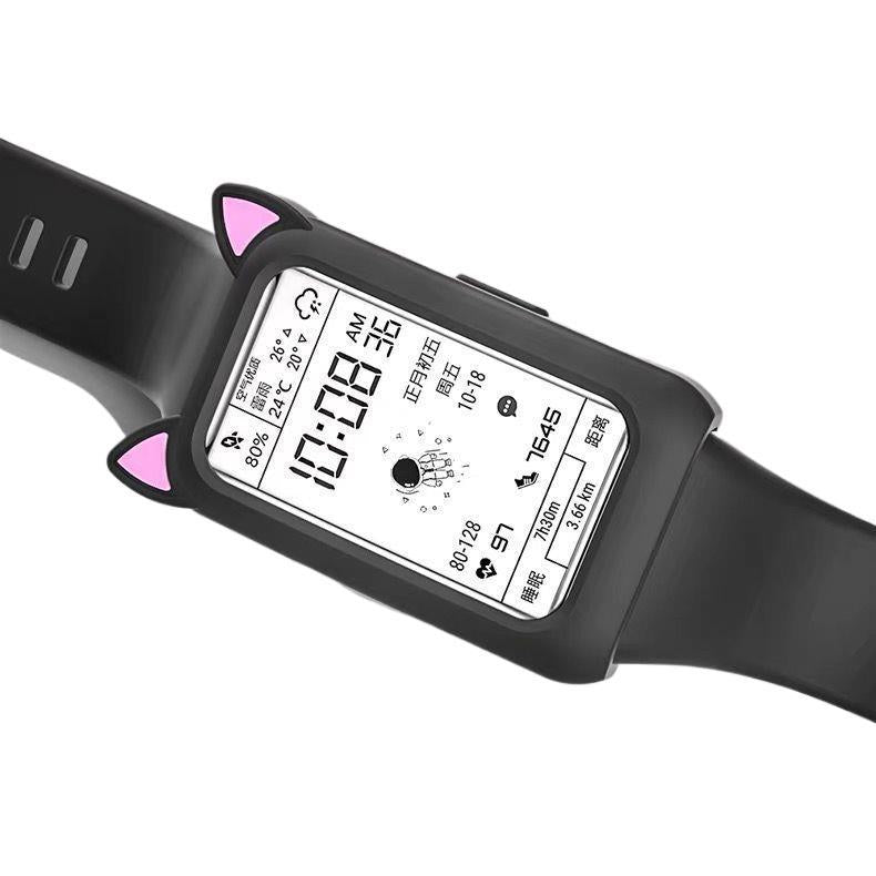 2025 new smart bracelet for women - cute cat design, multifunctional health & fitness tracker for middle and high school students, stylish and trendy