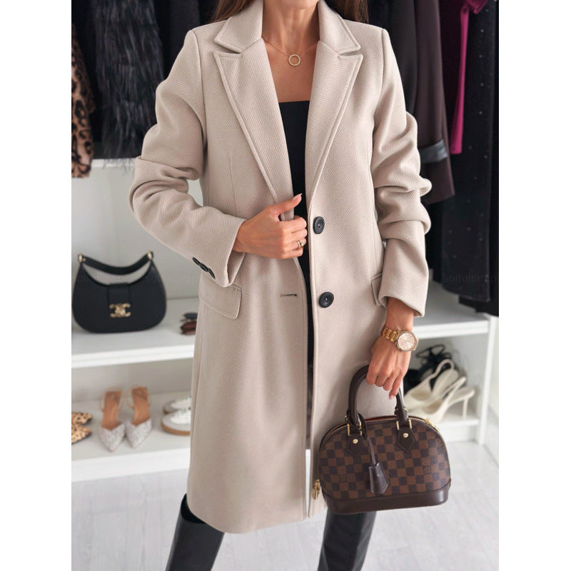 Fashionexport cross-border  new arrival women's autumn and winter woolen outwear women's red british a-line cloak tops