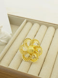 new arrivalflorals leaf design rotate flower fashion cut out ring bridal wedding birthday party gift