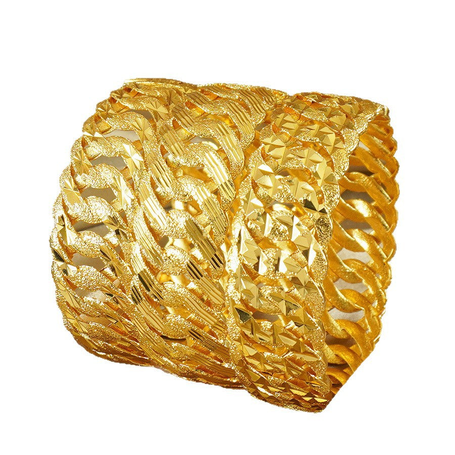 Middle eastern vintage openable cuban bangle - perfect for everyday wear and gifting - dubai fashion women's cuff bracelet