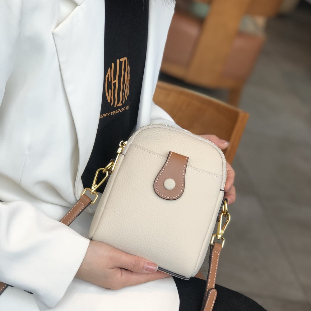 First-layer cowhide new arrivalfashioncasual mobile phone bag girlseasiest for matchwork clothingclassysenseniche style genuine leather cross-body bag