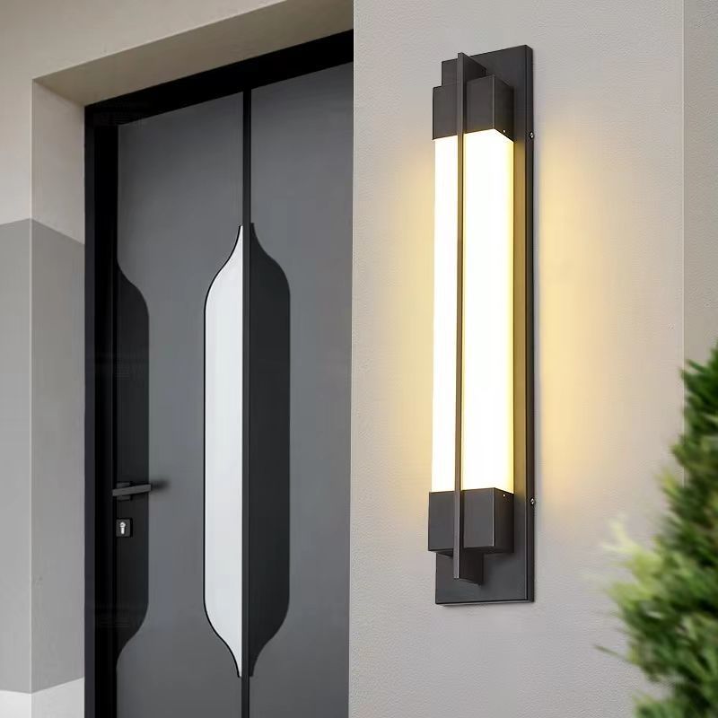 New outdoor wall lamp - waterproof, rustproof, marble finish, roman column style - perfect for courtyards, villas, entryways, and pillar lighting