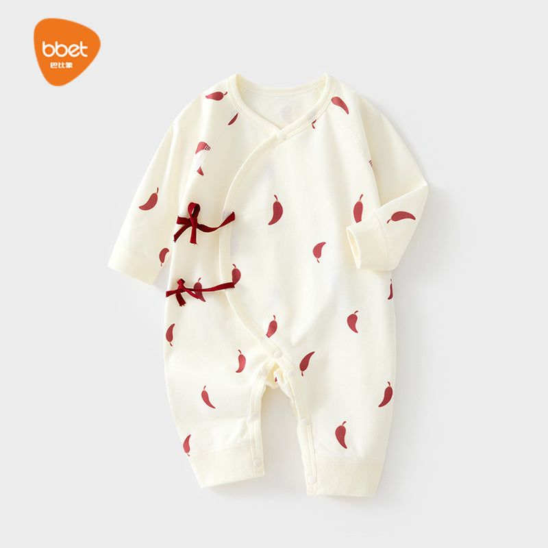 Babibele newborn onesie - 100% cotton baby romper, seamless bodysuit, newborn monk suit, baby spring/autumn harem pants