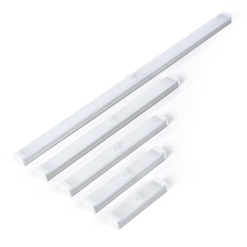 smart human body sensor led rechargeable strip light, wiring-free magnetic self-adhesive cabinet wardrobe light strip