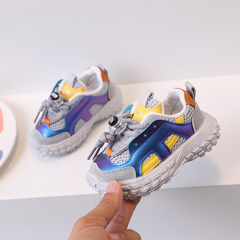 Baby shoes spring autumnew arrivalgirl sports shoes toddler toddler shoes kids breathable double mesh shoes boys flats