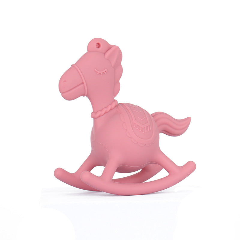 Baby teething glue hand shaking rattle silicone toy baby molar significant other anti-eating hand molar stick sound biting glue