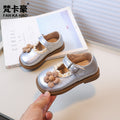 Girls' cute sunflower princess shoes - new autumn  korean style soft sole flats for kids, baby moccasins