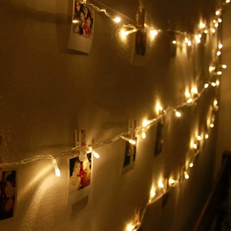 LED flash light string, battery light string, outdoor small lights, holiday wedding decoration lights, Gypsy Christmas lights string