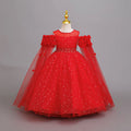 Exportin stockgirl dress petals wedding dress princess dress girl flower girl piano performance dress girl dress