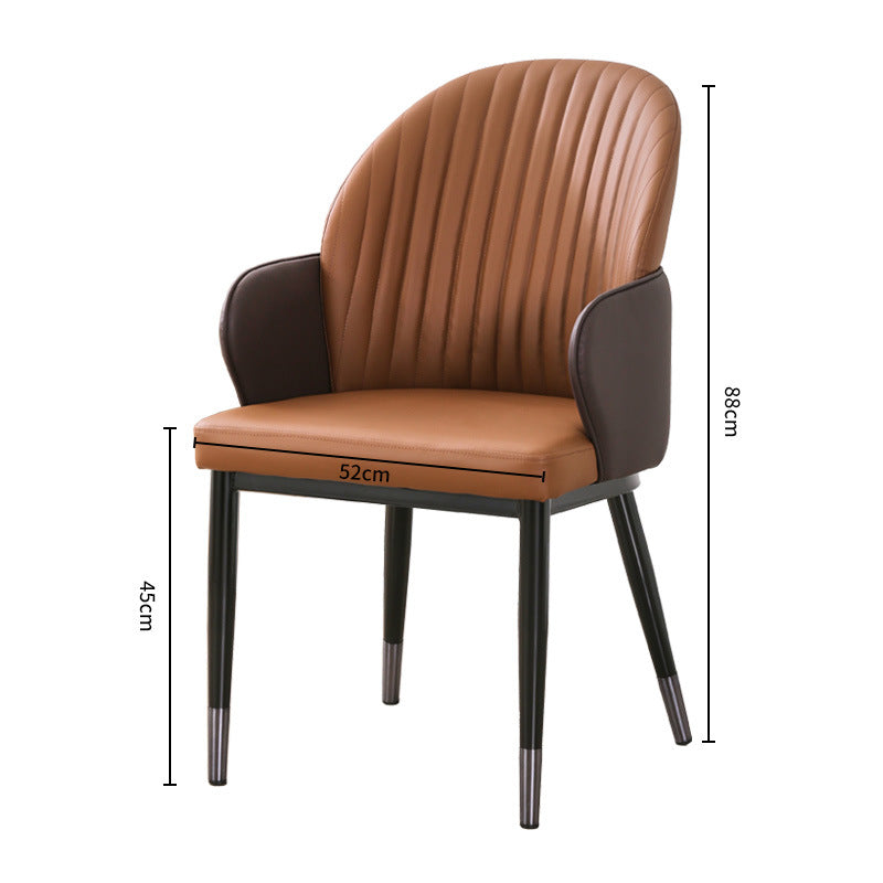 Accessible luxury metal classy backrest chair modern casual hotel lobby club negotiation chair new arrival hardware dining chair