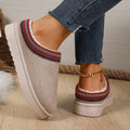 44exportplus size cotton slippers for women outwear lacethick sole lazy slippers winterfleece-lined toe slippers