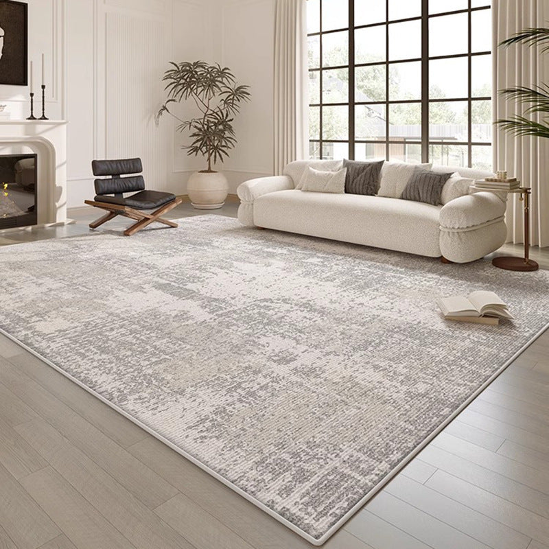Carpet living room no-wash and wipeable accessible luxury italian normcorecasual gray sofa coffee table floor mat full floor large area